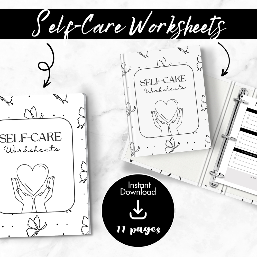 Self-Care Worksheets Instant Download